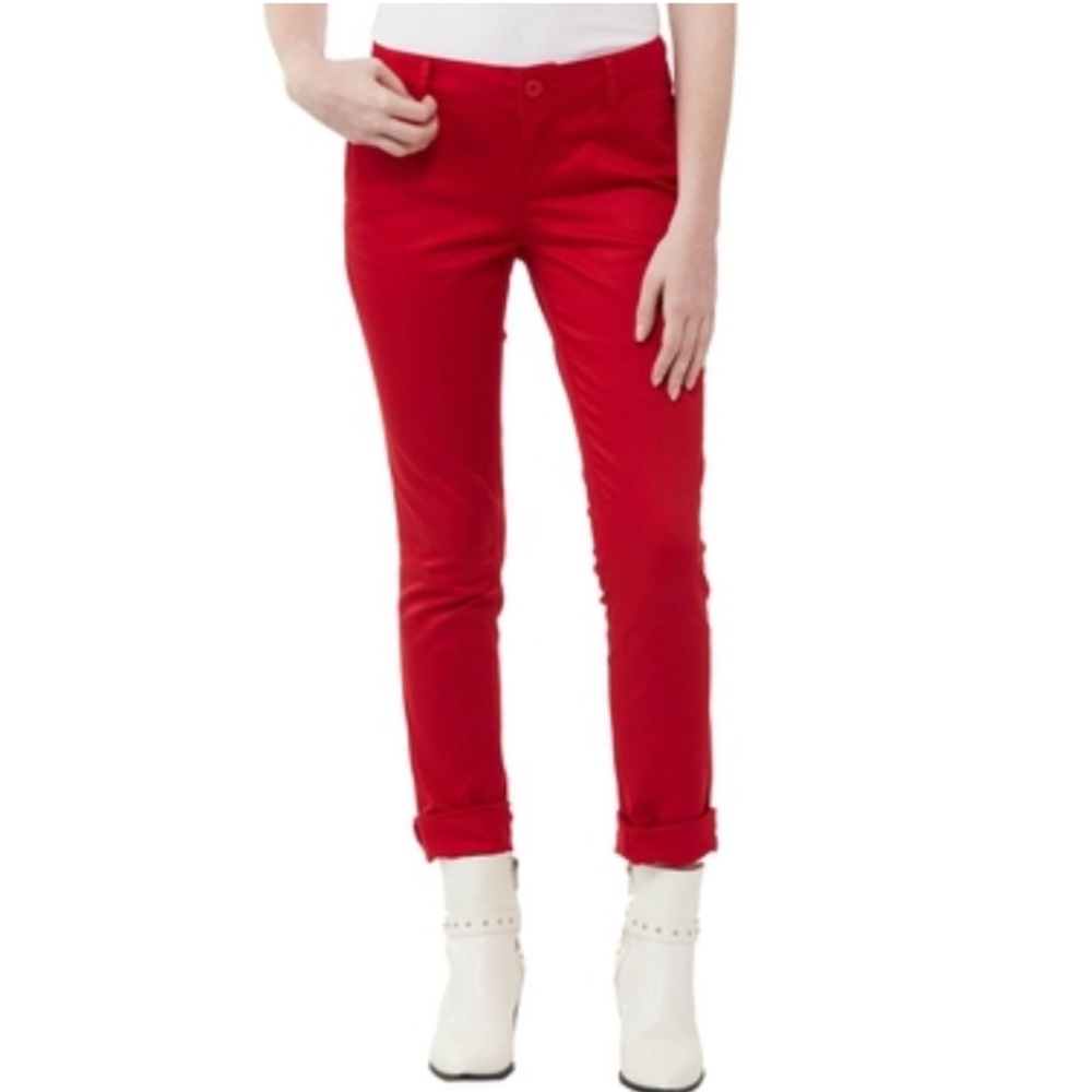 NEW Dickies Women’s Super Skinny Modern Ankle Red Jeans